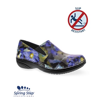 Spring Step Women's Professional Blue Multi Floral Ferrara Shoe