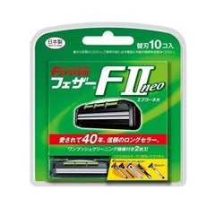 FEATHER Запасные кассеты с двойным лезвием для станка Feather F-System FII Neo 10 шт