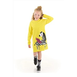 Mushi Kanatlı Zebra Kız Çocuk Sarı Elbise MS-22S1-032