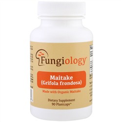 Fungiology, Грифола курчавая (майтаке), сертифицированный органический продукт, поддержка на клеточном уровне, 90 растительных капсул