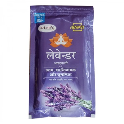 PATANJALI Aastha Agarbatti Lavender Благовоние Лаванда 250г