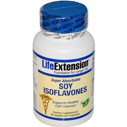 Life Extension, Соевые изофлавоны, суперрассасывающиеся, 60 вегетарианских капсул
