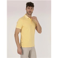 Açık Sarı Slim Fit Polo Yaka Tişört