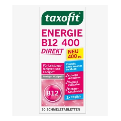 Vitamin B12, Energie Schmelztabletten (30 Stück), 4,5 g