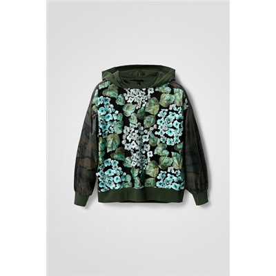 Sudadera flores oversize