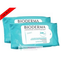 Bioderma ABCDerm H2O Lingettes Dermatologique 2x60 lingettesLot  × 2