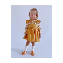 Le Petite Sole Sarı Pötikare Gömlekli Elbise KIRMIZIPTKR01
