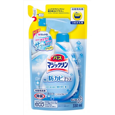 KAO Спрей-пенка чистящий для ванной комнаты без аромата Magiclean 330 мл (сменная упаковка)