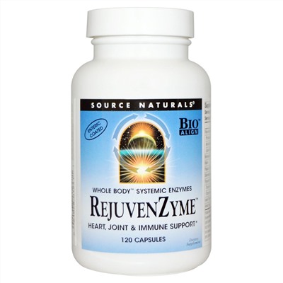 Source Naturals, Восстанавливающие ферменты RejuvenZyme, 120 капсул
