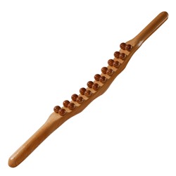 Двухрядная палочка для скручивания сухожилий с 20 шариками, массажная палочка для всего тела, универсальная палочка гуа ша для домашнего использования