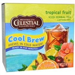 Celestial Seasonings, Холодный травяной чай Iced Herbal Tea, без кофеина, тропический фрукт, 40 пакетиков, 91 г