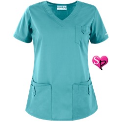 Butter-Soft Scrubs by UA™ Women's Rounded V-Neck 5-Pocket Top