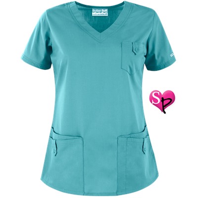Butter-Soft Scrubs by UA™ Women's Rounded V-Neck 5-Pocket Top